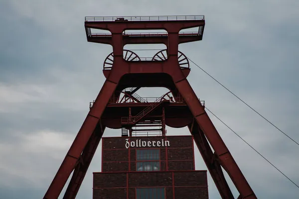 Szyb Zeche Zollverein Pomnik Architektury Przemysłu Rejonie Zagłębia Ruhry — Zdjęcie stockowe