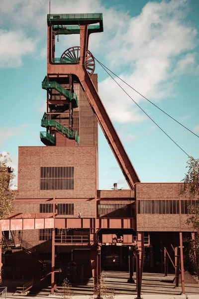 Zeche Zollverein Architektura Zabytek Przemysłowy Zagłębiu Ruhry — Zdjęcie stockowe