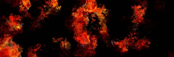Abstracte Vlam Rook Surrealistische Golvende Vormen Gevaar Heet Mist Ontwerp — Stockfoto
