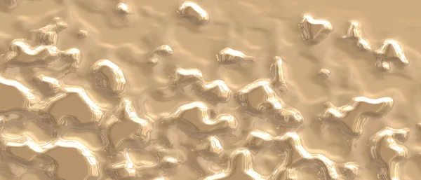 Luxury Background Metal Waves Golden Metallic Foil Backdrop Golden Movement — Stock Photo, Image