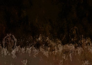 Zemin tonlarında koyu kahverengi arka plan, dipte paslı kahverengi ahşap hareketler, eski taş duvar vintage grunge mermer mermer lekeli cadılar bayramı desenli duvar kâğıdı ya da kağıt desenli gotik arka plan.