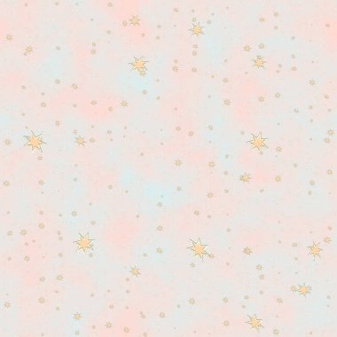 Pastel şeftali rengi pembe mavi arka planda sihirli turuncu yıldızlar, broşür veya tebrik kartı için yıldızlı şekilli parti kağıtları, güzel ambalaj kağıtları ya da Noel 'de