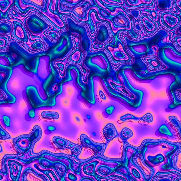 Violet Μπλε Ροζ Χωρίς Ραφή Γεωμετρικό Μοτίβο Καμπύλες Γραμμές Funky — Φωτογραφία Αρχείου