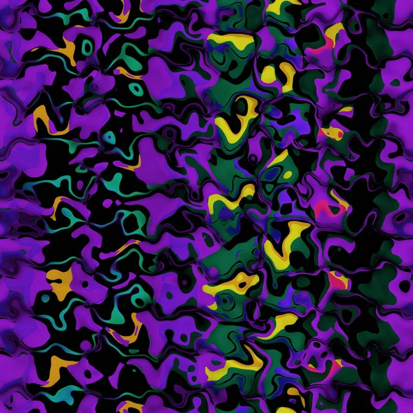 鮮やかなカラフルな明るいイラスト光沢のあるネオンの斜線の形 サイケデリックな霧の虹は バイオレットブルーピンク黄色と緑で重複ネクタイ染料ヒッピーのデザインを点灯 — ストック写真