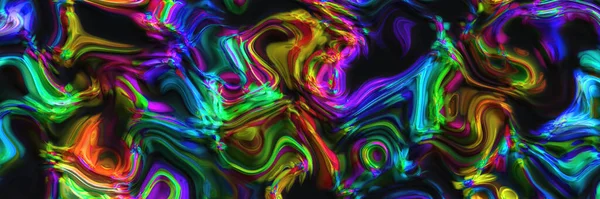 Lebendige Bunte Helle Illustration Glänzende Neon Diagonale Formen Psychedelischer Nebel — Stockfoto