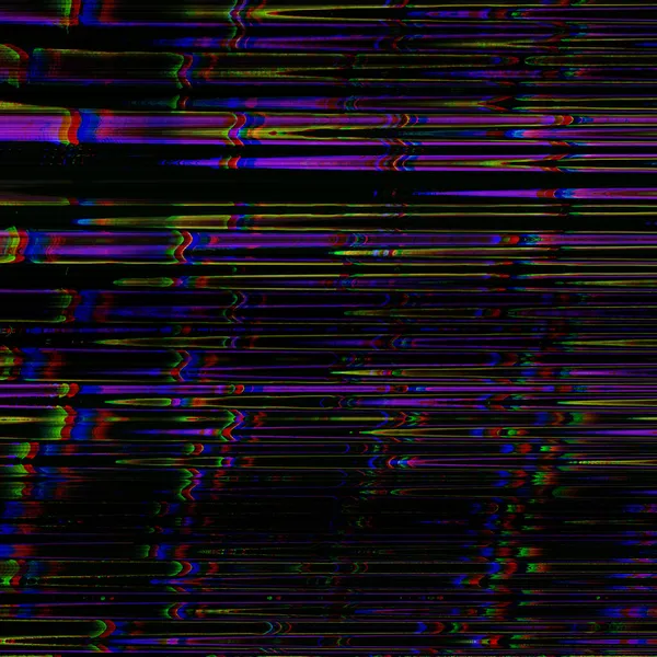 Parede Tijolo Fundo Colorido Com Entrelaçado Glitch Digital Efeito Distorção — Fotografia de Stock