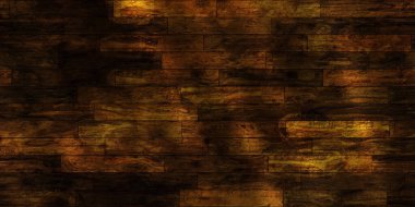 Grunge turuncu sarı kahverengi yatay ahşap tahta, ahşap panelde sıcak paslı illüstrasyon 3 boyutlu illüstrasyon tasarımı, kırsal kabuk, dalgalı düğüm ve bazı yerlerde aydınlatma