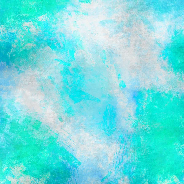 带有波浪形大理石水花和线条 油漆滴落的青蓝色背景在纹理设计上 蓝绿色绘画中的水彩背景 — 图库照片