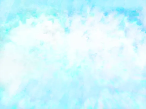 Pastel Licht Blauw Wit Aquarel Bewolkt Geschilderd Achtergrond Met Hemel — Stockfoto