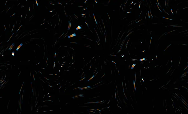 Digitale Beweging Werveling Glitch Lijnen Gloeiende Lichten Zwarte Achtergrond Techno — Stockfoto