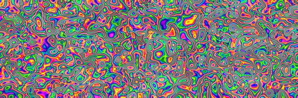 Психоделічний Геометричний Візерунок Вигнутими Лініями Весела Рідка Форма Різнокольоровий Хвилястий — стокове фото