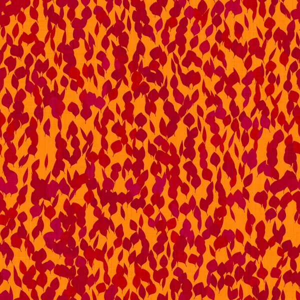 Абстрактне Оранжево Коричневе Осіннє Листя Руки Намальовані Фігури Безшовний Візерунок — стокове фото