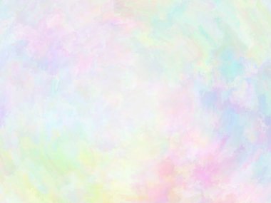 Gökkuşağı suluboya arkaplan boyası boyalı suluboya desenli pembe beyaz ve sarı yeşil renkler tüylü bulutlu duvar kağıtları. Komik çocuklar rüya boyası tasarımı