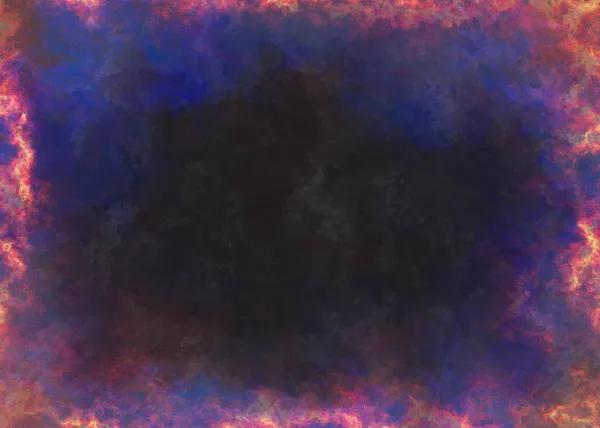 Λαμπερό Πορτοκαλί Κόκκινο Πλαίσιο Μπλε Επίχρισμα Και Θολό Φόντο Μαύρο — Φωτογραφία Αρχείου