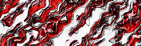 Abstraktní Akvarel Tekuté Diagonální Tvary Červené Bílém Pozadí Černou Rukou — Stock fotografie