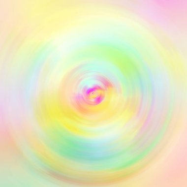 Lens efekti gökkuşağı retro girdabı ya da pastel renklerde girdap etkisi, soyut girdap ile gökkuşağı spiral daire dalgası, yumuşak bebek pembe yeşil ve mavi renkli parti karmaşası, çocukların moda tasarımı