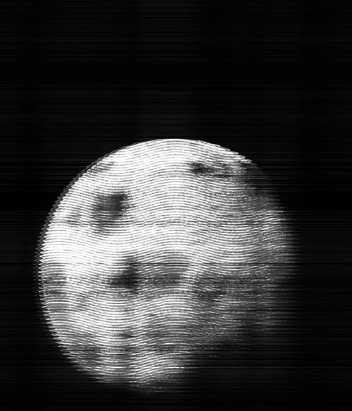 Absztrakt Szürke Gravírozott Hold Vagy Bolygó Kozmosz Univerzumban Hiba Hatása — Stock Fotó