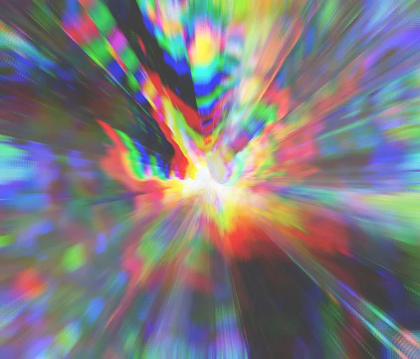 Magic Night Trance Glitch Digital Skärm Irländsk Bakgrund Holografisk Ljusglimt — Stockfoto