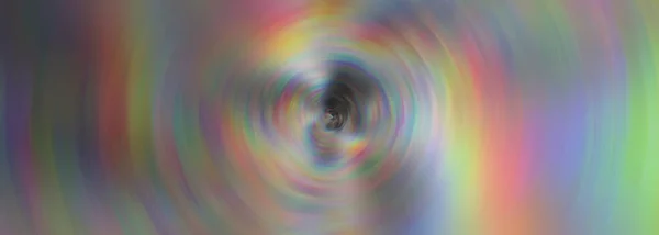 デジタルグリッチと歪み渦効果パノラマ背景 夢のようなデザインのファンタジーフラクタルテクスチャ 中央トンネル付きの古い視覚蛍光動的速度円画面 — ストック写真