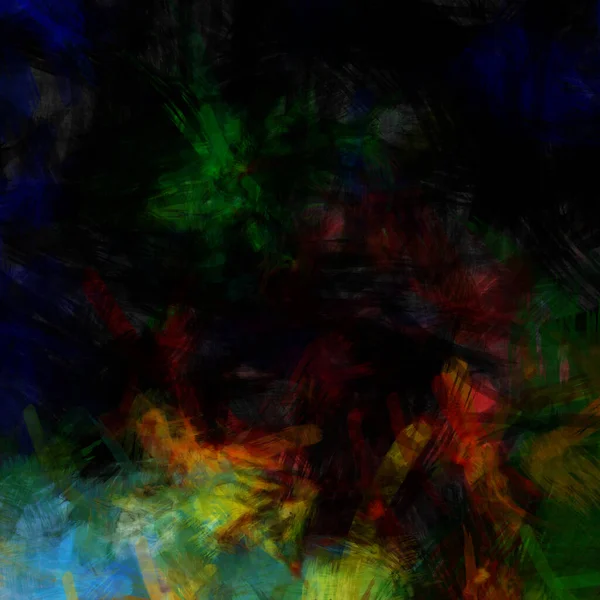 Fantasy Impressionism Colorful Oil Paint Background Fractal Messy Art Vivid — Stock Photo, Image