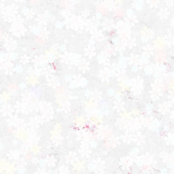 色彩斑斓的单色植物花的花朵背景 灰色灰色水彩画 脏乱弯曲的纸或带有柔软皱纹石墙质感的羊皮纸 — 图库照片