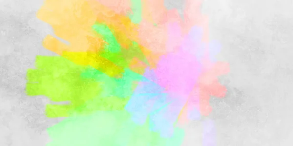 Веселка Акварельна Центральна Форма Неонових Рожево Блакитних Зелених Жовтих Кольорах — стокове фото