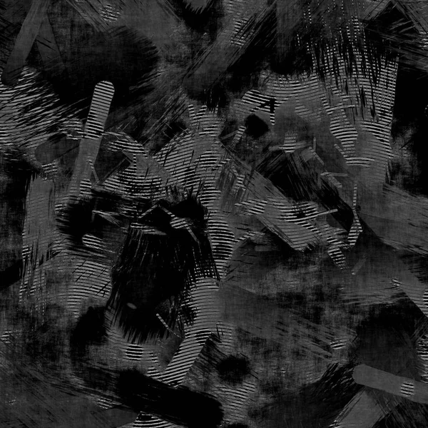 Abstracte Penseelstreken Kras Achtergrond Met Papier Halftoon Graveren Grunge Lijn — Stockfoto