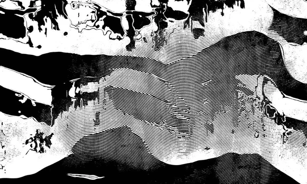 Abstract Black White Paper Halftone Engraving Grunge Line Art Background — Fotografia de Stock