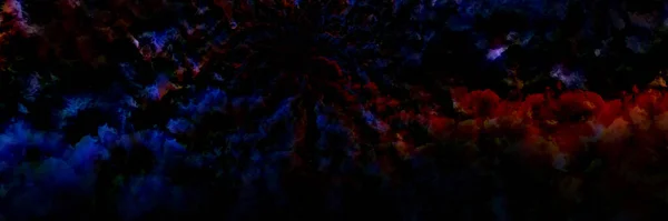 黑暗恐怖的背景 黑色的红色的 蓝色的 带有自旋全息的 彩虹色运动的 模糊的透镜 神奇的天空或白色背景的薄雾 派对的幻想雾 — 图库照片