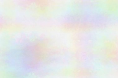 Gökkuşağı suluboya arkaplan boyası boyalı suluboya desenli pembe beyaz ve sarı yeşil renkler tüylü bulutlu duvar kağıtları. Komik çocuklar rüya boyası tasarımı