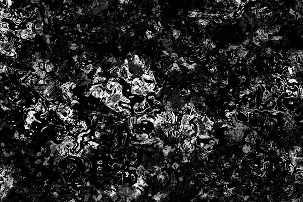Abstract of white splashed and scratched textured on black background, dark monochrome noise wall paper with granules and chalk messy goth texture
