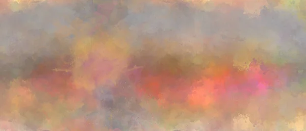摘要水彩画背景为灰黄粉色橙色 水彩画水彩画水彩画水彩画质感幻想蓬松云壁纸 有趣的阳光灿烂的梦幻颜料设计 — 图库照片