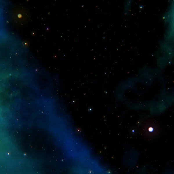 Night Blue Sky Stars Nebula Illustration Stars Shining Dark Blue — Foto de Stock
