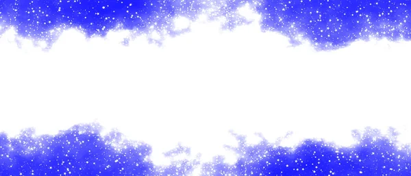 Αφηρημένο Μπλε Του Κοβαλτίου Λαμπερά Αστέρια Και Άδειο Λευκό Κέντρο — Φωτογραφία Αρχείου