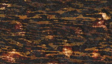 Çatlak paslı metal bir duvar. Soyut paslanmış paslanmış paslı oksitlenmiş eski metal paslanmış kabuk soyulmuş metalin kaplama dokusunu bozmuş. Eski kirli demirin grunge arka planı. Aşınmış metalik plakanın 3D stili.