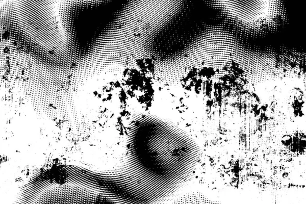 Abstract Van Beschadigde Krassen Getextureerd Monochroom Graveren Halftoon Grunge Lijn — Stockfoto