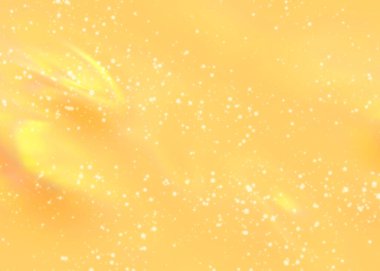 Bright white glowing stars on sunny yellow glowing background. Party year stars shining in the golden sky. Star universe background, Stardust in birthday universe, Valentine's Day, Mother's Day