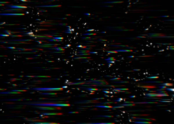 Glitch Digital Distorsión Cosmos Estrellas Efecto Error Futurista Ácido Cyberpunk — Foto de Stock