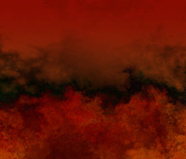 Energy dark red watercolor foggy mystery shapes isolated on dark background, mist horror apocalyptic website, hell ghost silhouette distressed surface Halloween or Christmas paper design