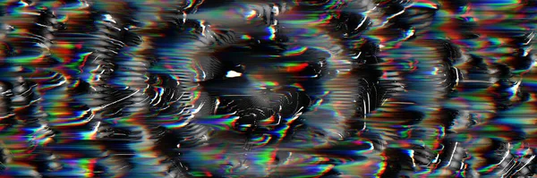 Psychedelic Abstract Futuristic Neon Fluorescent Sci Vibrant Error Wind Glitch — Stockfoto