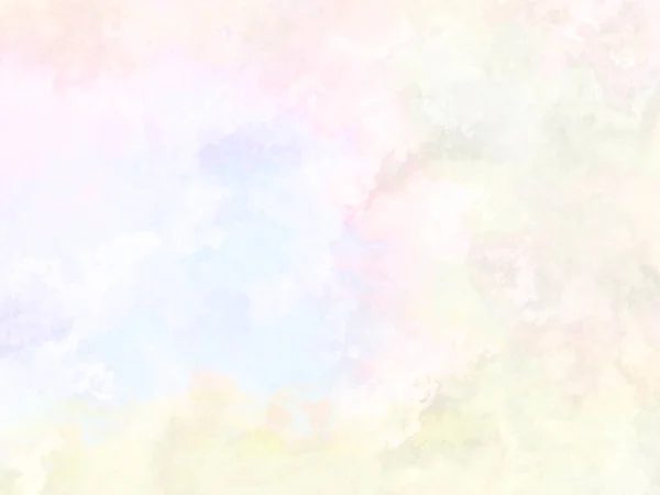 Watercolor Pastel Blue Yellow Pink Violet Lavender Background Soft Bleach — Foto Stock