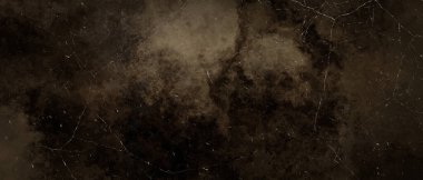 Eskimiş, koyu kahverengi, tırmalanmış kağıt parşömen kılıfı. Soyut monokrom tasarımı, Cadılar Bayramı benekli boş şekiller, gotik toz aşınmış arka plan.