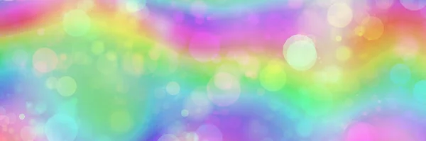 Watercolor Rainbow Heaven Bokeh Lights Painting Unicorn Pink Blue Violet — Stock fotografie