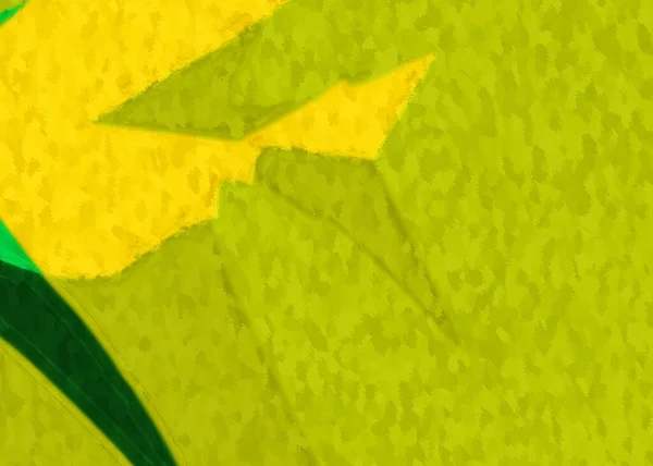 Artistic Surreal Painting Yellow Green Shape Background Hand Nature Made — стоковое фото