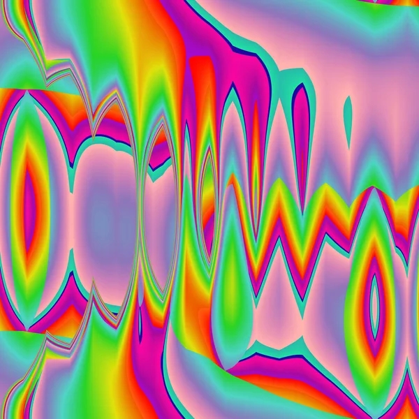 Психоделічний Геометричний Візерунок Вигнутими Лініями Фанкові Форми Рідини Барвистий Хвилястий — стокове фото