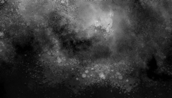 Abstract Damaged Shapes Scratches Dots Textured Monochrome Engraving Halftone Grunge — Stock Fotó