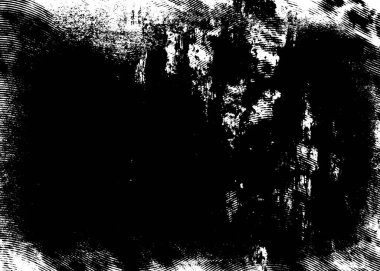 Abstract beige white engrave framed background with random black noise in grey watercolor shadows. Black grunge noise stipple wave. Sand grain effect. Black dots grunge swoosh smudge shape