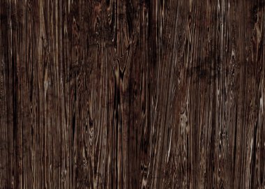 Dirty dark brown wooden surface. Grunge wood laminate texture with pine texture creepy darker on some part. Retro vintage plank floor with tree branches and stripes