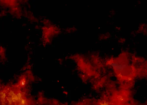 Grunge Dark Red Stain Hot Watercolor Mist Foggy Spots Horror — Stockfoto