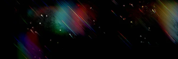 Digital glitch and distortion cosmos stars error effect. Futuristic cyberpunk acid fantastic neon fluid and speed beams. Retro futurism, web punk, rave DJ techno aesthetic neon colors layout